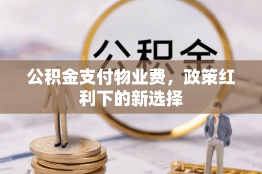杨浦公积金支付物业费，政策红利下的新选择