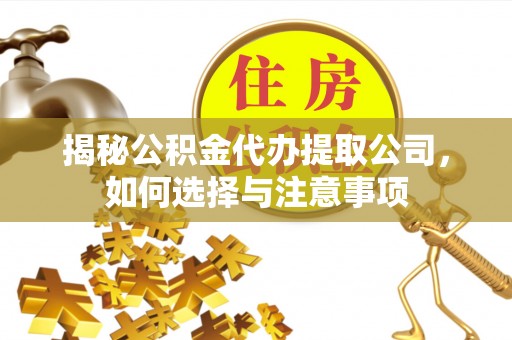 杨浦揭秘公积金代办提取公司，如何选择与注意事项