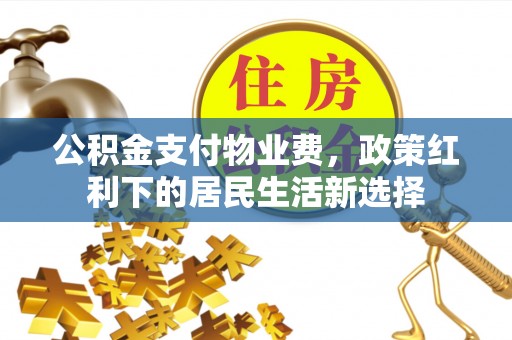 杨浦公积金支付物业费，政策红利下的居民生活新选择
