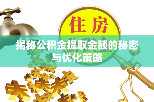 杨浦揭秘公积金提取金额的秘密与优化策略