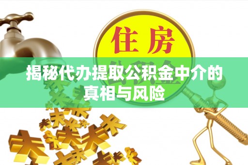 杨浦揭秘代办提取公积金中介的真相与风险